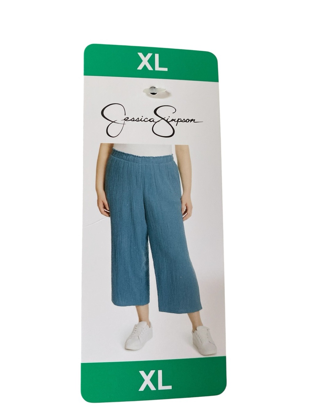 Jessica Simpson Wide Leg Gauzey Pants in Teal Blue